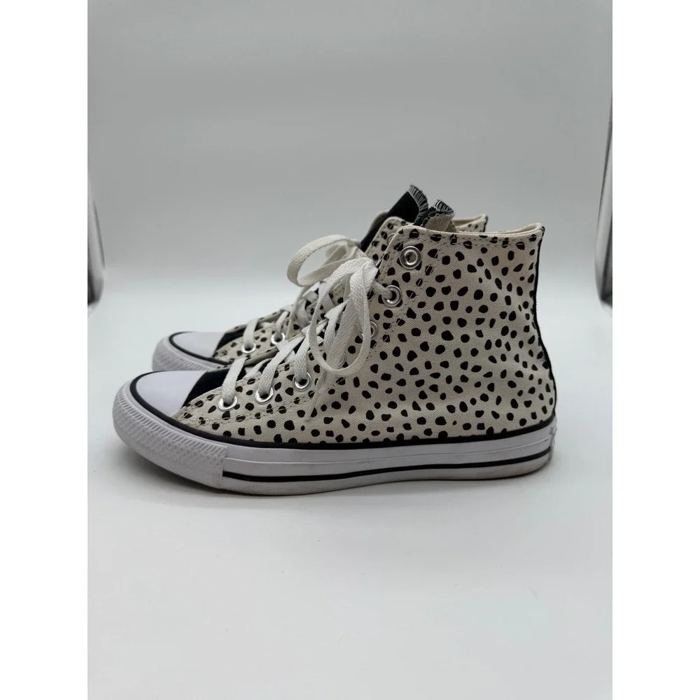 Converse Chuck Taylor All Star High Top Dalmatian Polka Dot Sneakers Womens 8